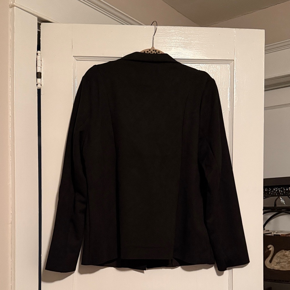 Solitaire Black Women's Blazer Jacket - Picture 2 of 6